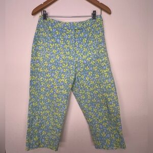 Liz Claiborne Blue and Green Floral Top size 8